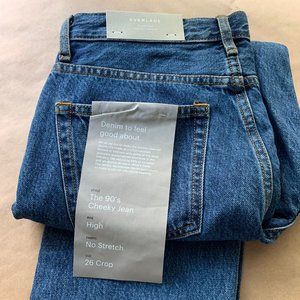 Everlane ‘90s Cheeky Straight Jean, Deep Atlantic, Sz 26